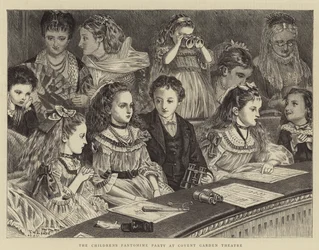 Het kinderpantomimefeest in het Covent Garden Theatre